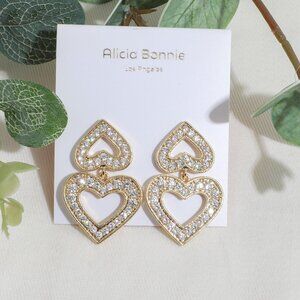 Alicia Bonnie Gold Heart Earrings